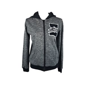 Epic Threads Boy Streaky Gray Fleece Zip Hoodie L